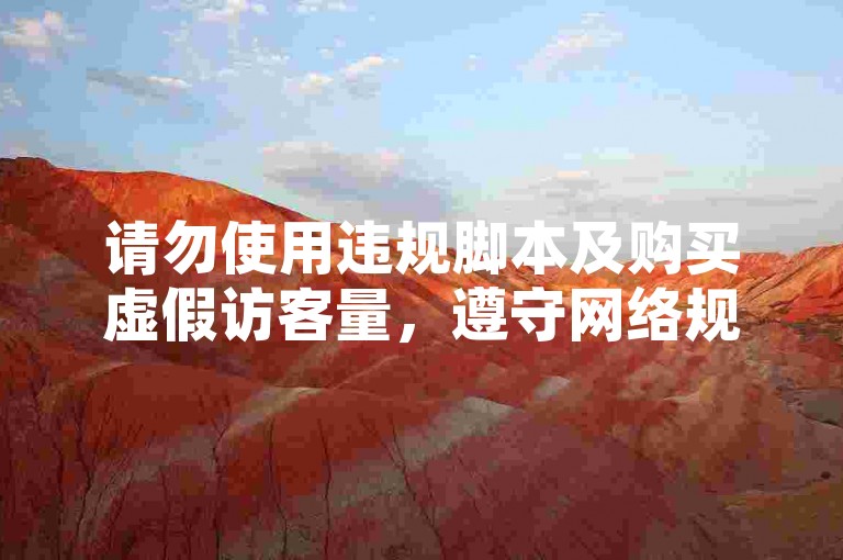 请勿使用违规脚本及购买虚假访客量，遵守网络规则。
