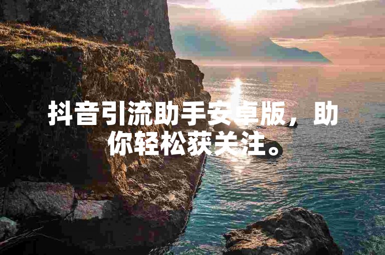 抖音引流助手安卓版，助你轻松获关注。
