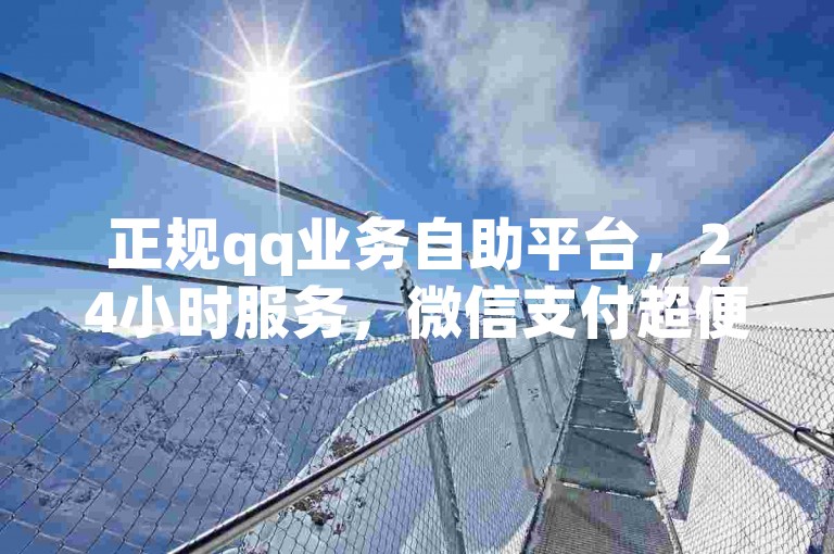 正规qq业务自助平台，24小时服务，微信支付超便捷