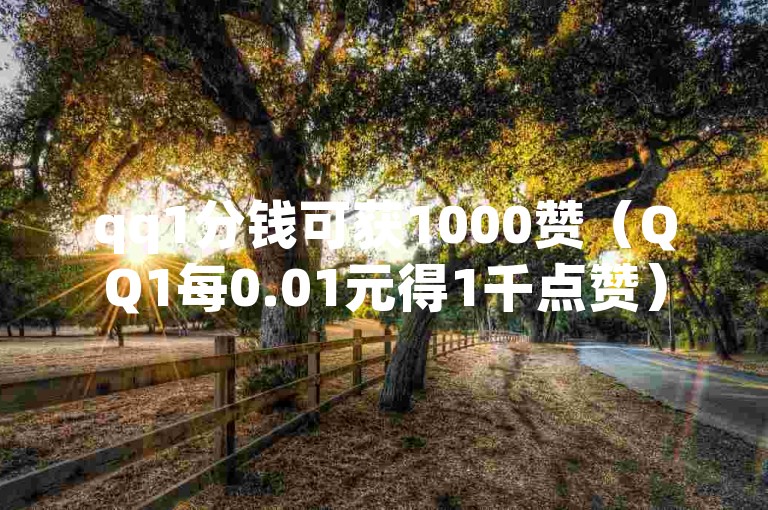 qq1分钱可获1000赞（QQ1每0.01元得1千点赞）