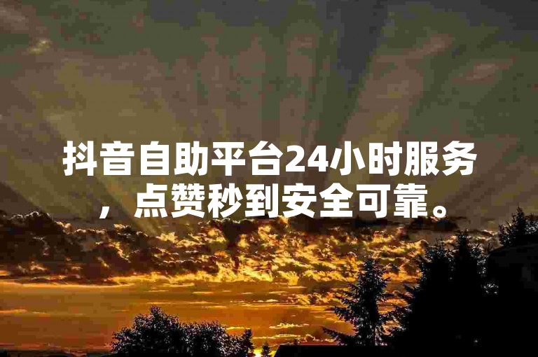 抖音自助平台24小时服务，点赞秒到安全可靠。